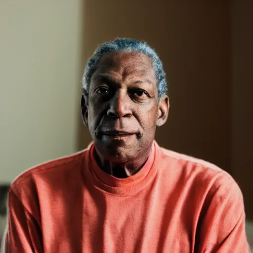Image similar to dslr photo portrait still of 6 0 year old age 6 0 john coltrane at age 6 0!!!, 8 5 mm f 1. 8