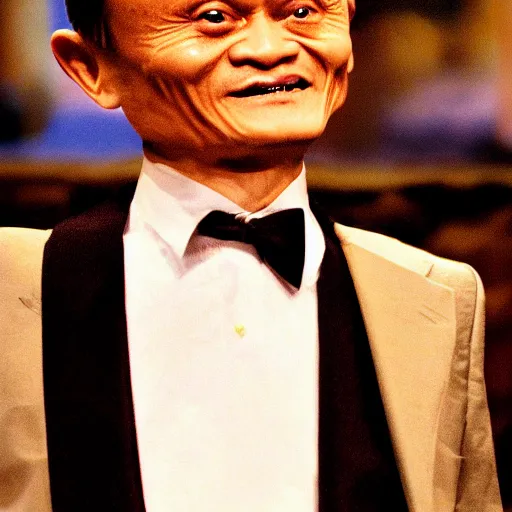 Image similar to jack ma tiny face enlarge cranium in the body form of crang from teenage mutant ninja turtles photo portrait