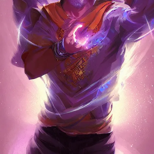 Prompt: a powerful psychic man emitting psychic powers, by ross tran, aesthetic!!, digital painting, intricate, full body character concept art,