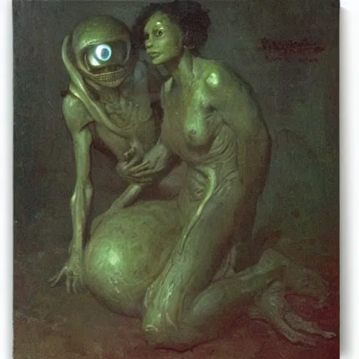 Image similar to alien by ilya repin