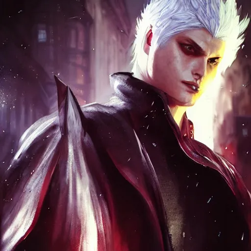 Prompt: nero from dmc 5 by greg rutkowski