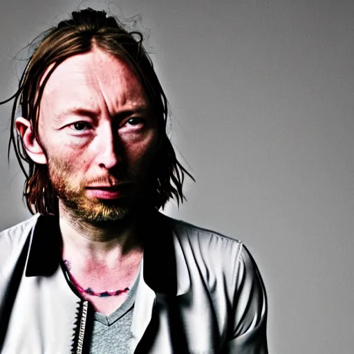 Image similar to happy thom yorke