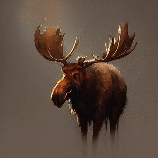 Image similar to moose furry by greg rutkowski