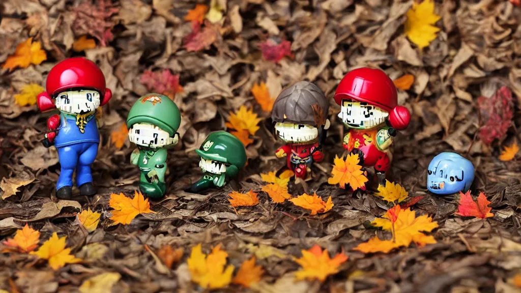 Image similar to 1 6 - bit grim collectible vinyl miniature toy autumn