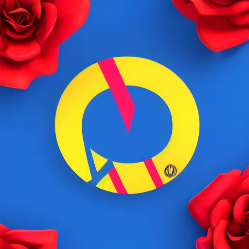 Prompt: logo of rose, blue, yellow, red, highly detailed, 4k, sharp focus, gradient, artstation, cgsociety, octane render,