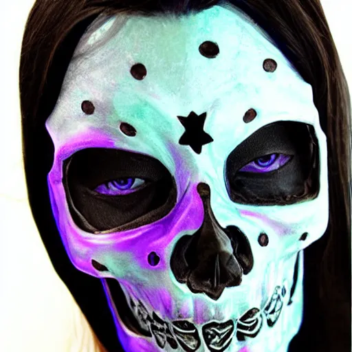 Image similar to galaxy skull gothic mask