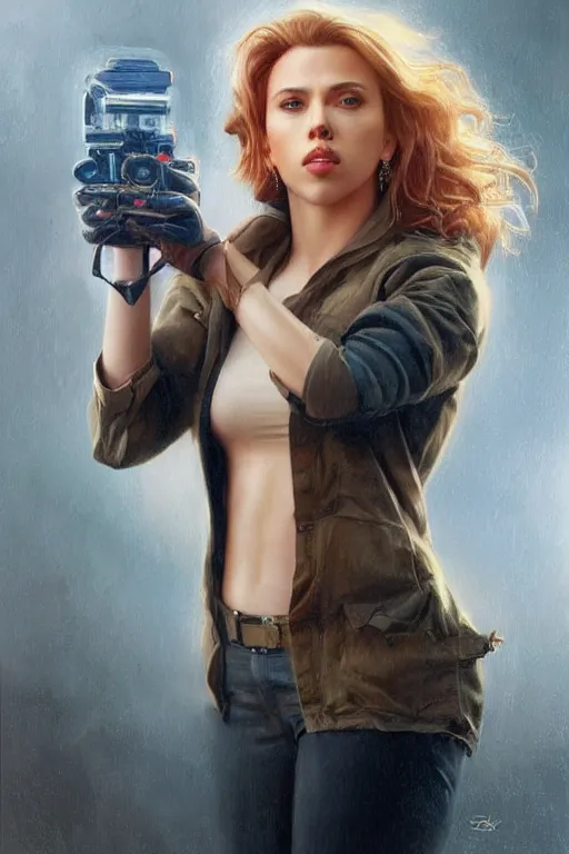 Image similar to scarlett johansson in the style of stefan kostic, realistic, full body, sharp focus, 8 k high definition, insanely detailed, intricate, elegant, art by stanley lau and artgerm