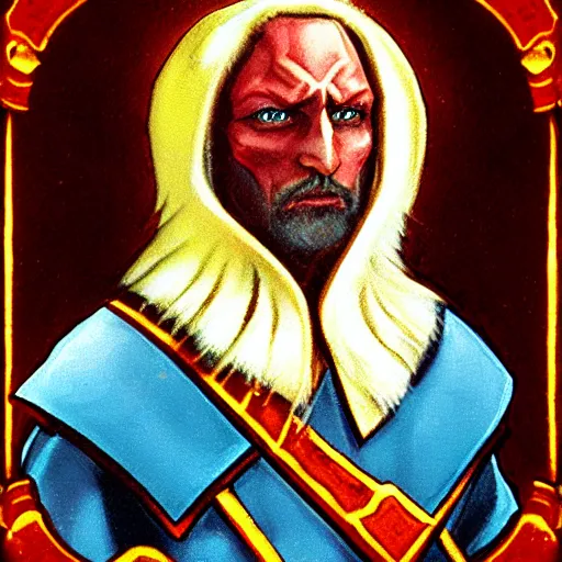 Prompt: icon character portrait of warlock from heroes of might and magic 3 III
