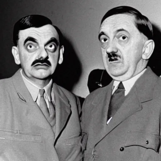 Image similar to Mr Bean hangs out with Hitler, 1939