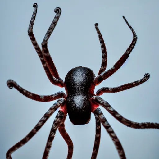 Image similar to a spider mixed with an octopus, hybrid creature, professional photography