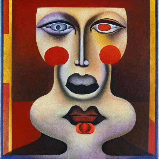 Image similar to floral face portrait by leonetto cappiello and wojciech siudmak and ernst fuchs, anni albers, oil on canvas