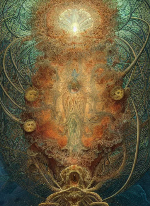 Prompt: abiogenesis, by ernst haeckel and agostino arrivabene and robert hooke and joaquin sorolla, vivid colours, intricate, elegant, extremely higly detailed, digital painting, artstation, concept art, photoshop, krita, smooth, sharp focus, full body focus, illustration, digital painting