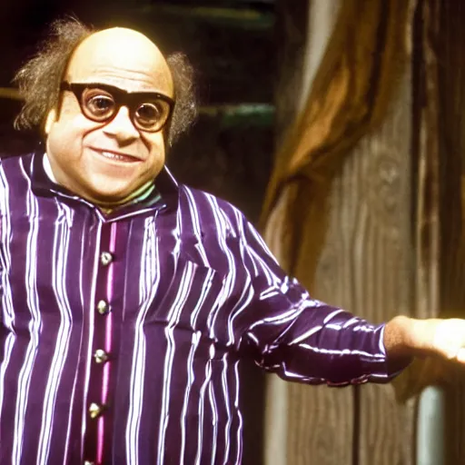 Image similar to danny devito as beetlejuice movie still