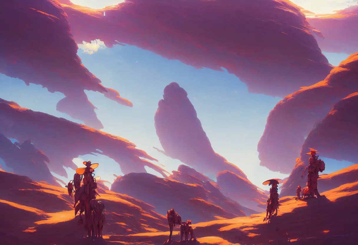 Prompt: arid planet, ntricate oil painting, high detail illustration, sharp high detail, manga and anime 1 9 9 9, official fanart behance hd artstation by jesper ejsing and makoto shinkai, 4 k