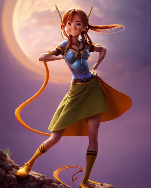 Prompt: weta disney pixar movie still pinup photo of asuna from sao : : as sunburnt tatoo cowgirl bumblebee woman by pixar : : by weta, greg rutkowski, wlop, ilya kuvshinov, rossdraws, artgerm, marvel, maxim cover, latex, octane render, sweaty, iridescent, bright morning, anime, liosh, mucha : :