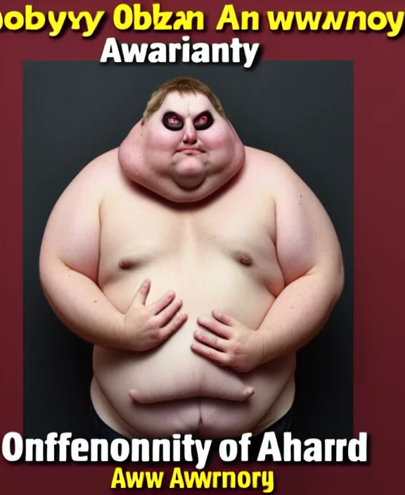 Image similar to obesity demon, award winning