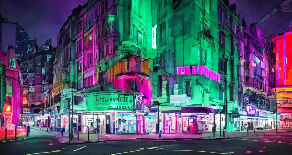 Prompt: futuristic neon London