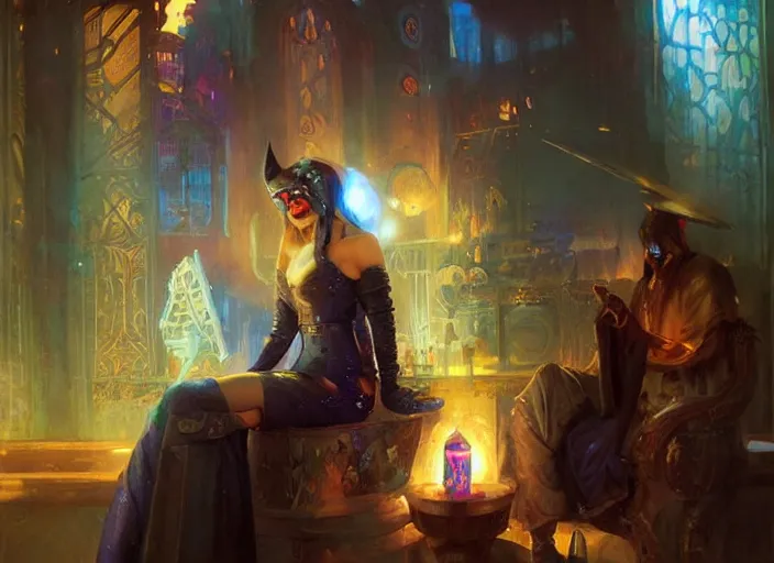 Image similar to medieval cyberpunk by vladimir volegov and alexander averin and delphin enjolras and daniel f. gerhartz