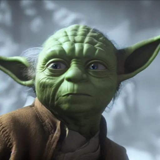 Prompt: Film still of Yoda, from Red Dead Redemption 2 (2018 video game)