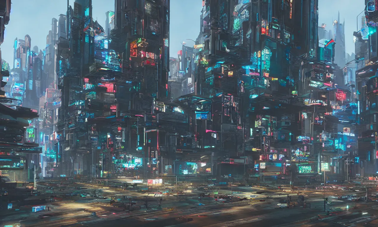 Image similar to Street scene of a futuristic cyberpunk Manila, unreal engine 5