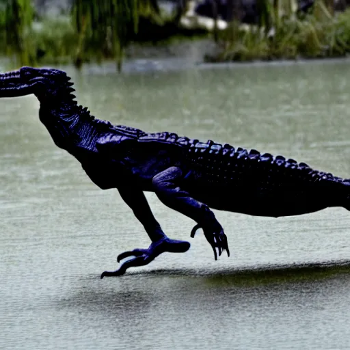 Image similar to Photomorph that fuses a crocodile with a crow