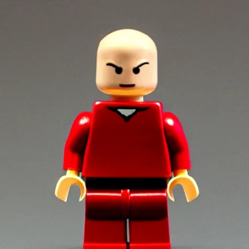 Prompt: Captain Picard Lego figurine