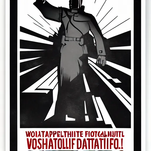Image similar to dystopian futuristic totalitarian washington dc propaganda poster