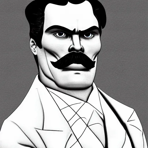 Friedrich Nietzsche with a chiseled Jawline and | Stable Diffusion | OpenArt