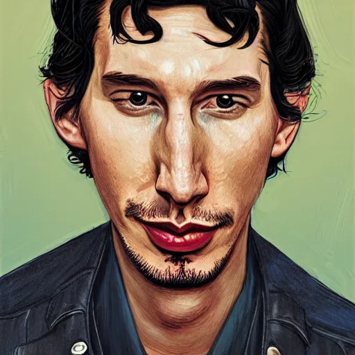 Prompt: Adam Driver as a super hero, pixar cute, highly detailed, sharp focus, digital painting, artwork by Jeremiah Ketner + Mati Klarwein + Fintan Magee + Chris Mars