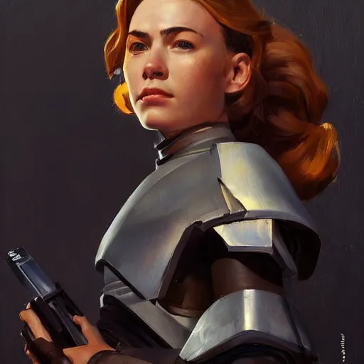 Image similar to greg manchess portrait painting of armored anakin skywalker as overwatch character, medium shot, asymmetrical, profile picture, organic painting, sunny day, matte painting, bold shapes, hard edges, street art, trending on artstation, by huang guangjian and gil elvgren and sachin teng