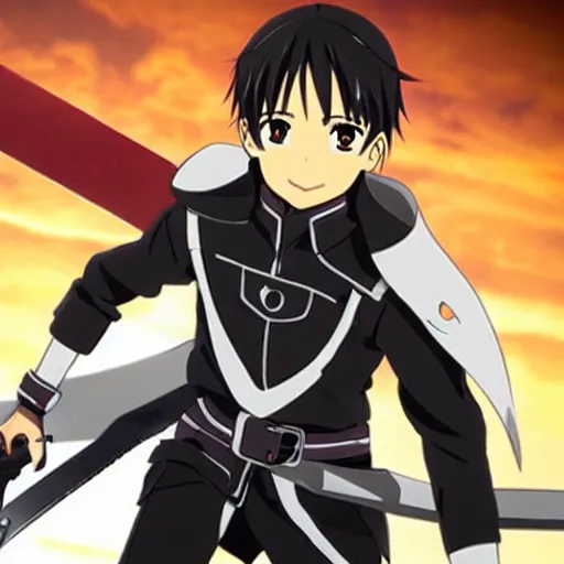 Image similar to Remi Malek as Kirito in Sword Art Online Movie Adaptation