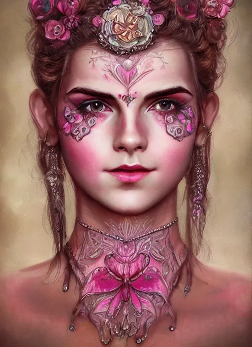 portrait of fairy, symmetric, facepaint facepaint