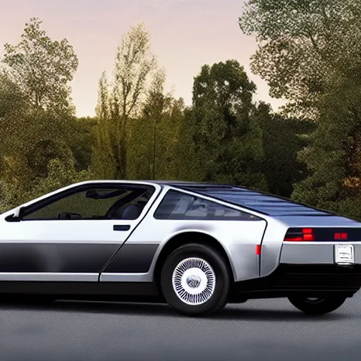 Prompt: the new 2 0 2 3 dmc delorean electric vehicle