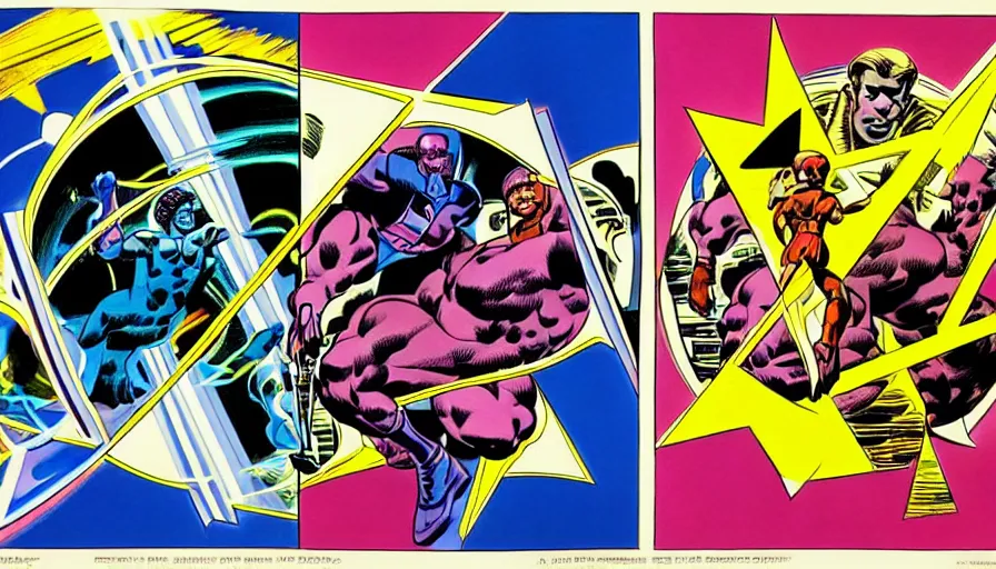 Prompt: the two complementary forces that make up all aspects and phenomena of life, by Jack Kirby
