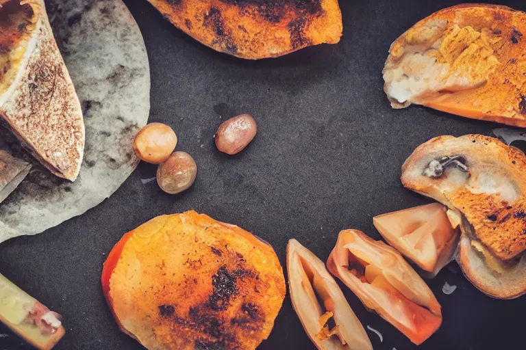 Prompt: macro shot of delicious mouthwatering irresistible food, food photography