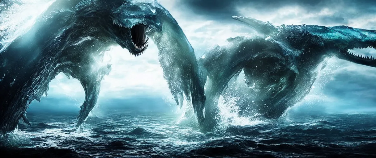 Image similar to ocean monster dramatic lighting cinematic extremely high detail foto realistic cinematic lighting