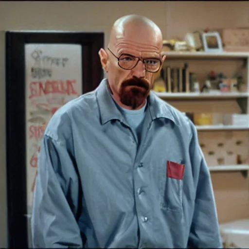 Prompt: walter white starring in a 1990s sitcom, 15mm