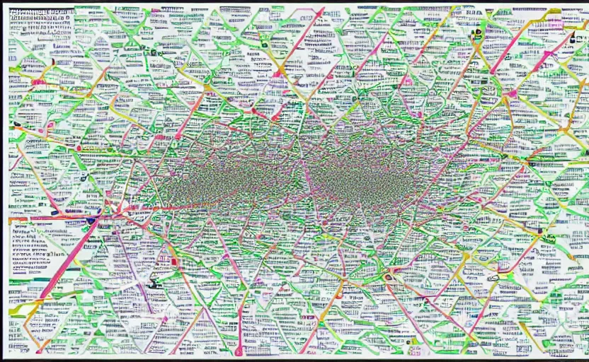 Prompt: fractal in the style of washington dc metro map, wmata map, dc metro