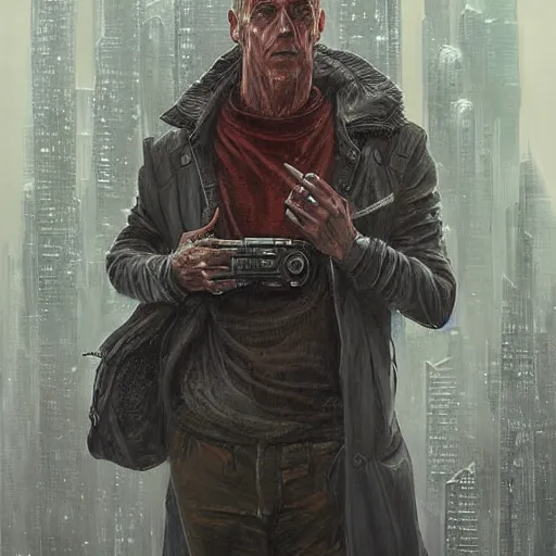 Prompt: neuromancer, painted by igor kieryluk