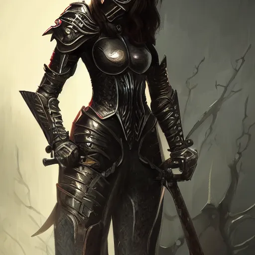 Prompt: a girl wearing a gothic armor, axe, highly detailed, digital painting, artstation, concept art, smooth, sharp focus, illustration