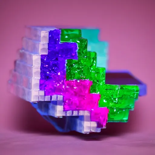 Image similar to terraria life crystal in real life, photograph