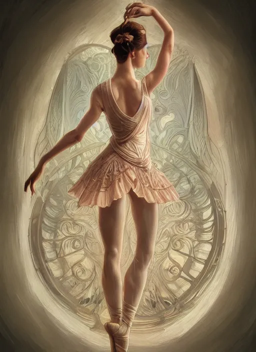 Prompt: ultra realistic illustration, ballerina, sci - fi, fantasy, symmetrical face, intricate, elegant, highly detailed, digital painting, artstation, concept art, smooth, sharp focus, illustration, art by artgerm and alphonse mucha