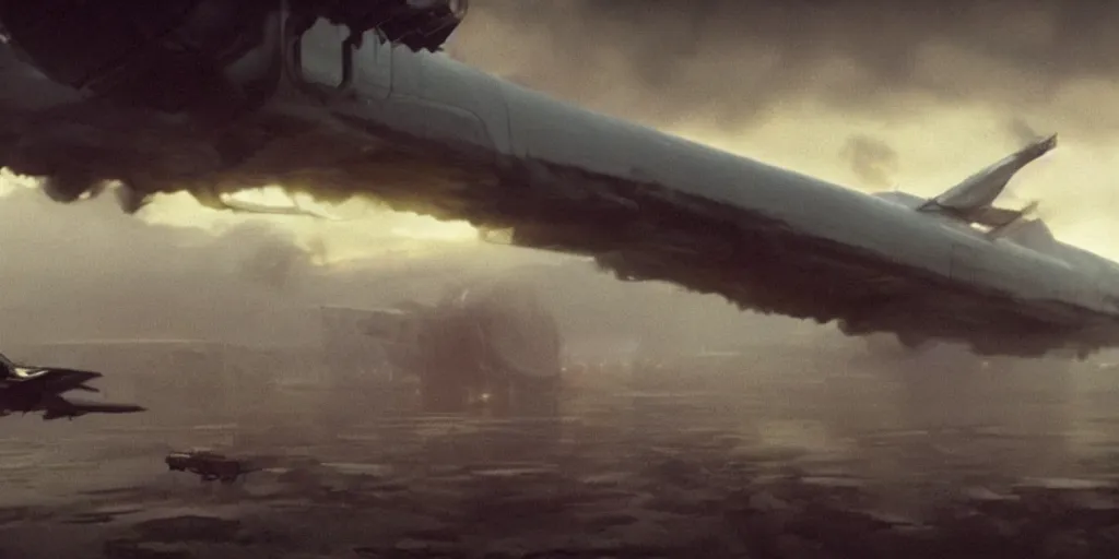 Prompt: screenshot from a renaissance airship cyberpunk cinematic masterpiece, rain, fps, cinematography, photo, photography, 4 k, by greg rutkowski, roger deakins