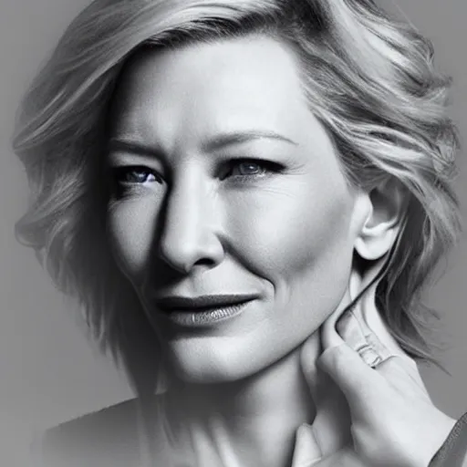 Image similar to an extremely high quality hd xray photo of cate blanchett, clear shapes, 8k, realistic shading, ultra realistic, super realistic