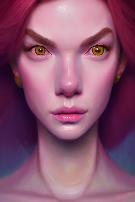 Image similar to ultra detailed close up face portrait of daphne from scooby doo, extremely detailed digital painting, in the style of fenghua zhong and ruan jia and jeremy lipking and peter mohrbacher, mystical colors, rim light, beautiful lighting, 8 k, stunning scene, raytracing, octane, trending on artstation