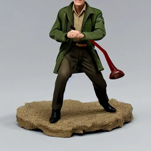 Image similar to 5 inch figure of alan alda as hawkeye from mash, toy, realistic, studio lighting