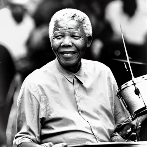 Image similar to nelson mandela playing the drums