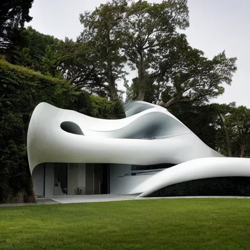 Image similar to house designed by zaha hadid