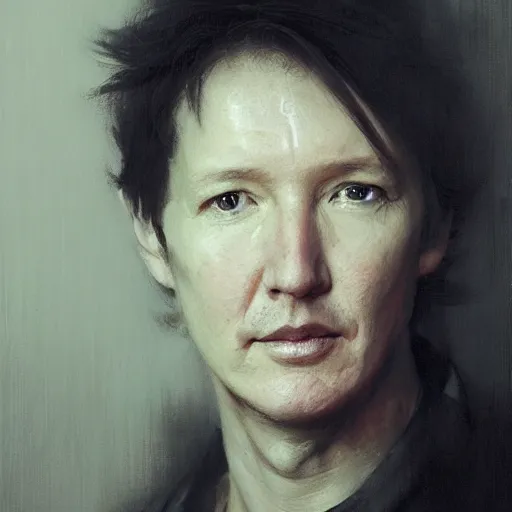 Image similar to andrew mccarthy by ruan jia, portrait