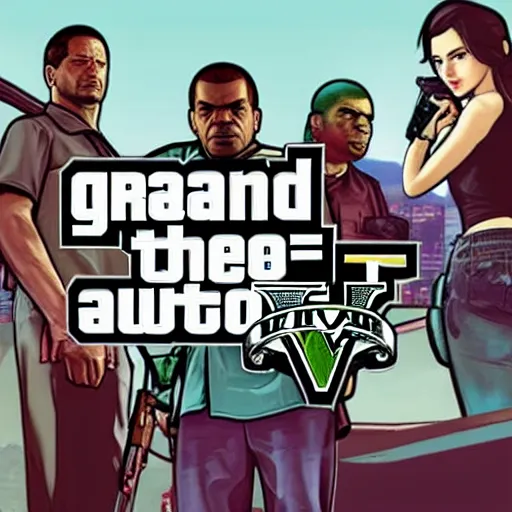Image similar to Grand Theft Auto logo, with VI at the bottom